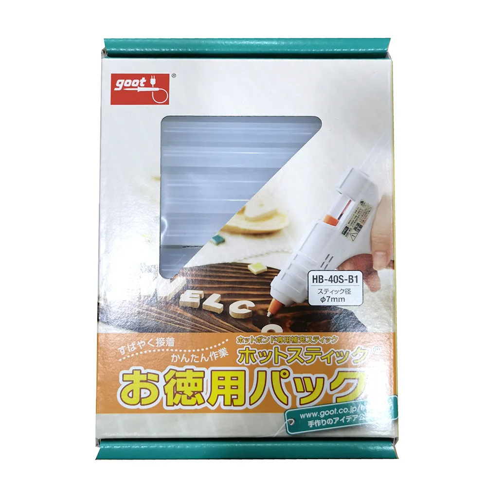 Japan GOOT HB-40S-B1 Approx.72pcs/1 Box 300g ø7mm 100mm Length Transparent Hot Glue Stick for HB-45 Hot Bond