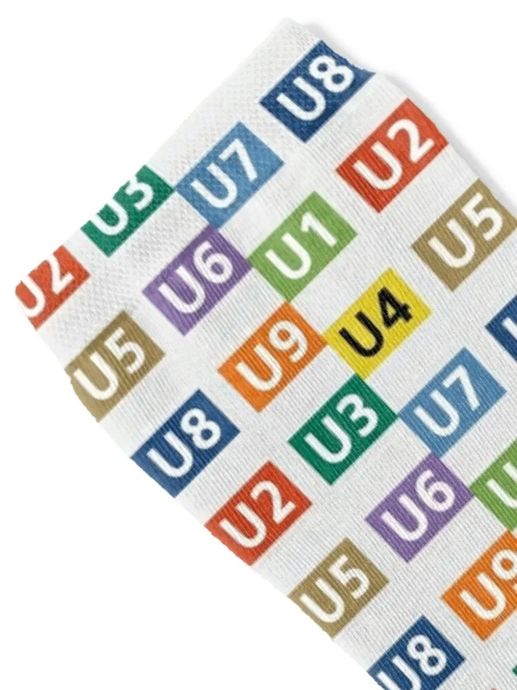 U1 - U9 Berlin U-Bahn Multisticker Logo Design Socks compression Toe sports essential Socks For Girls Men's