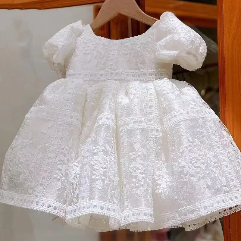 Toddler Baby Girl Children Dresses Flower Girl Ball Gowns Tulle Lace Dresses Casual Wedding Party Kids Clothes birthday dress