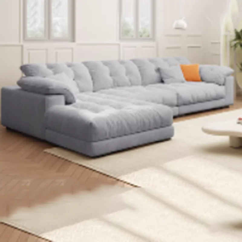 Gray European Living Room Sofas Luxury Minimalist Daybed Sleeper Lounges Sofas Double Lazy Armchair Canape Salon Home Furniture