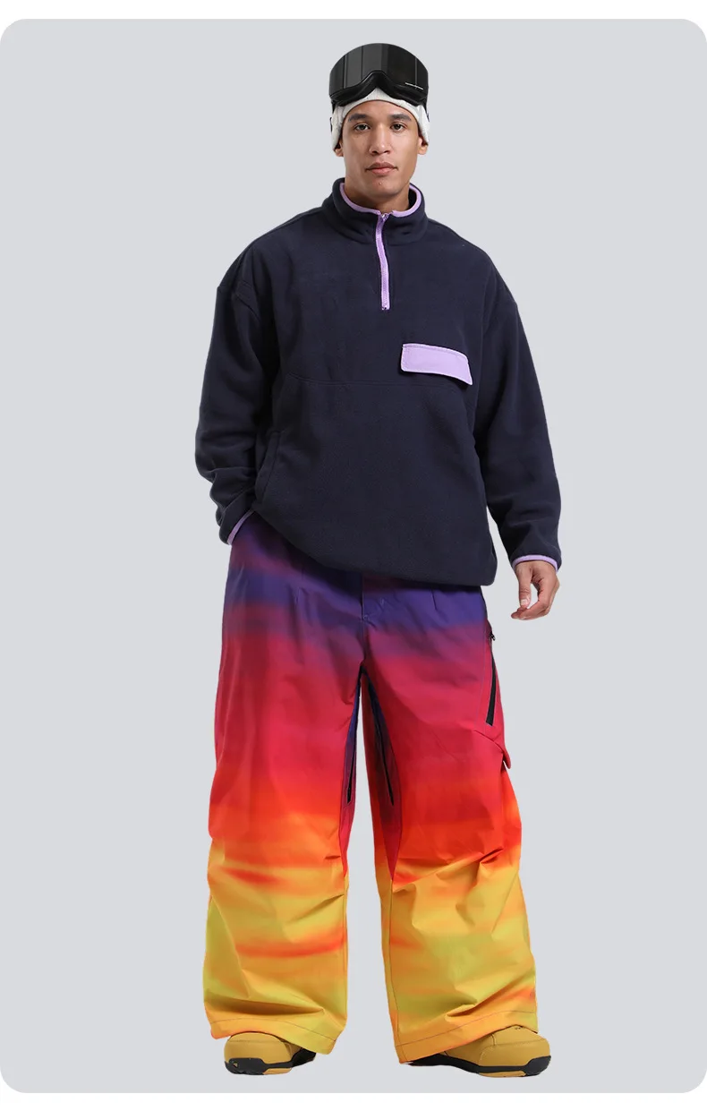 Gsou Snow Herren- und Damen-Snowboardhose, wasserdichte, winddichte Skihose, Thermo-Winter-Arbeitskleidung, lockere Passform, Outdoor-Sportbekleidung – Detail 5