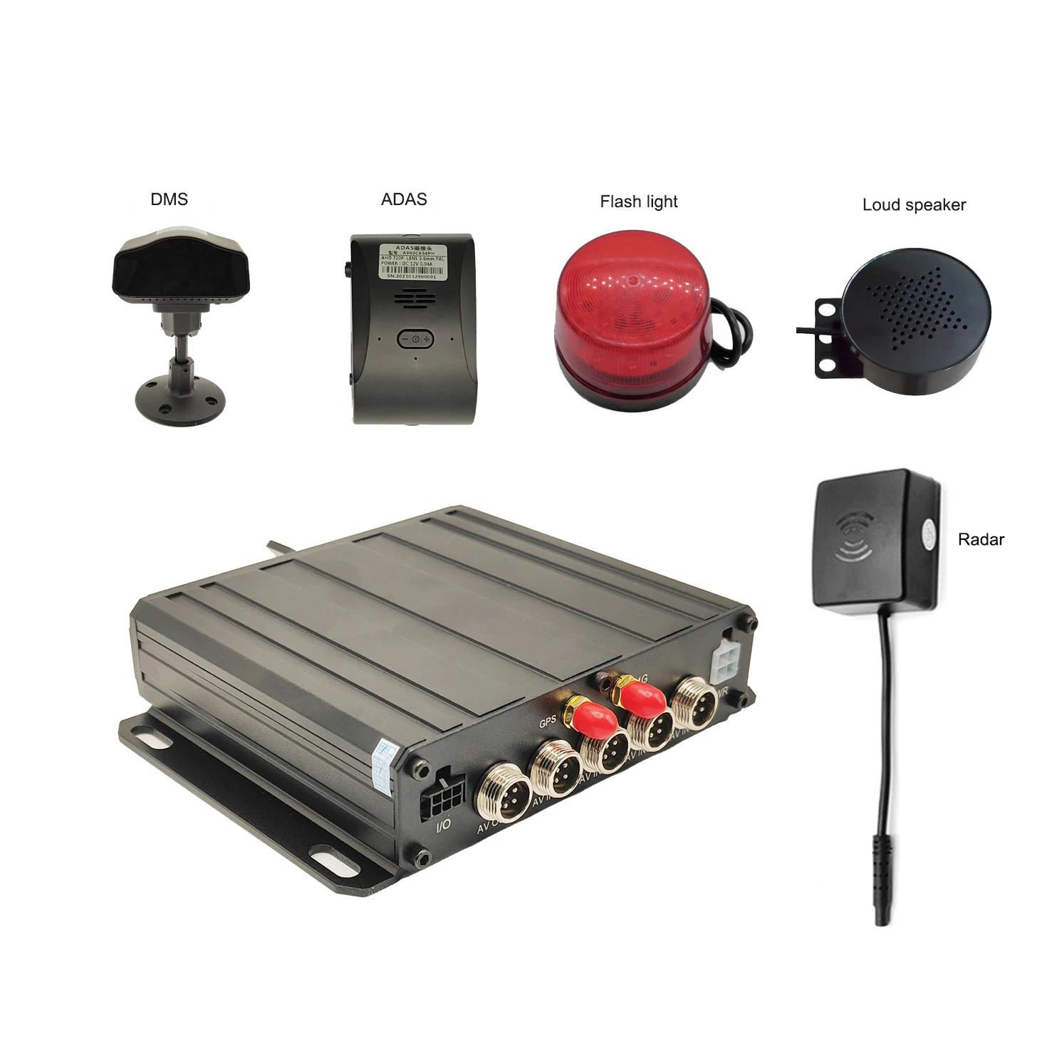 DFMS Driver Fatigue Monitoring with Record+flash Light+ADAS+BSD+radar for Mining Vehicles ADAS BSD