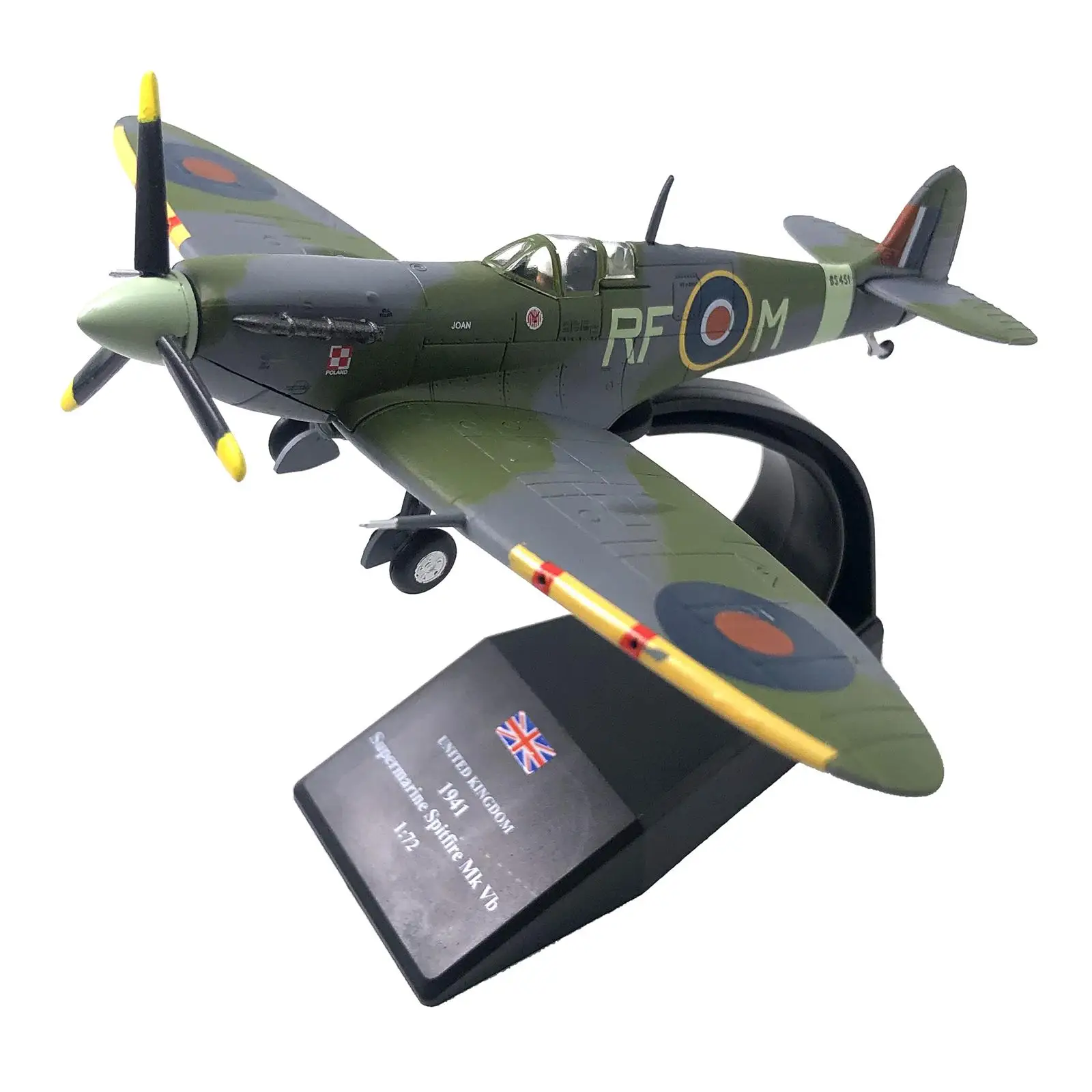 Avião britânico em escala 1/72, modelo de avião de metal fundido, brinquedo infantil, liga de lutador, modelo de avião fundido