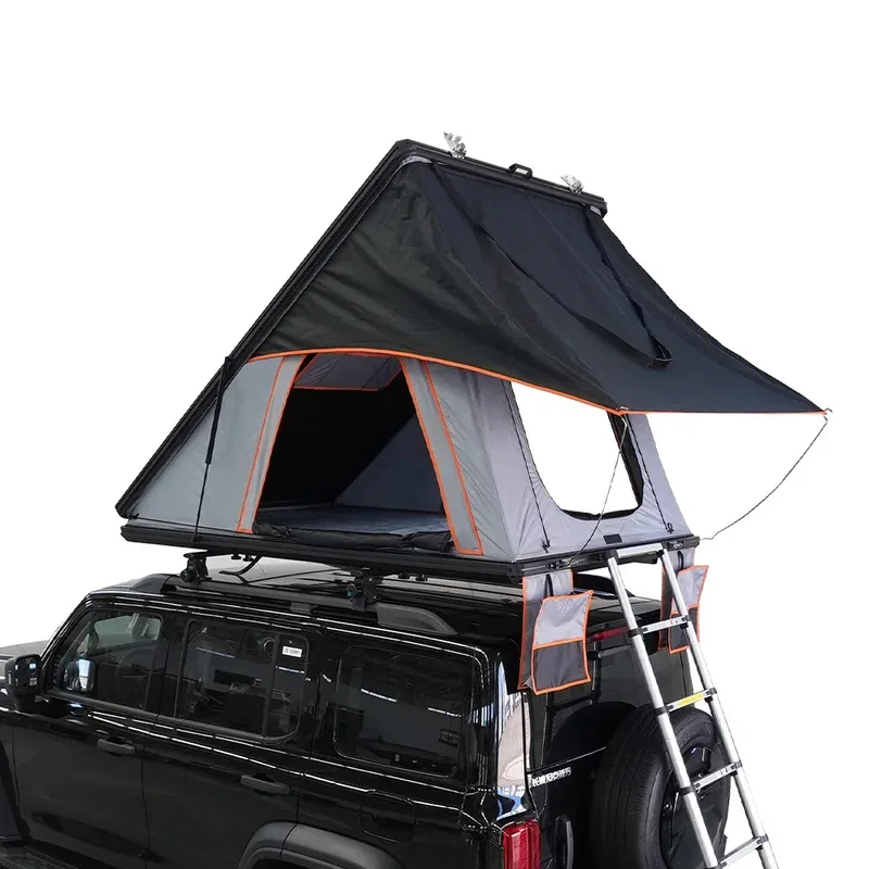 

Aluminum Hard Side Opening Camping Truck Roof Top Tent on Top of Car