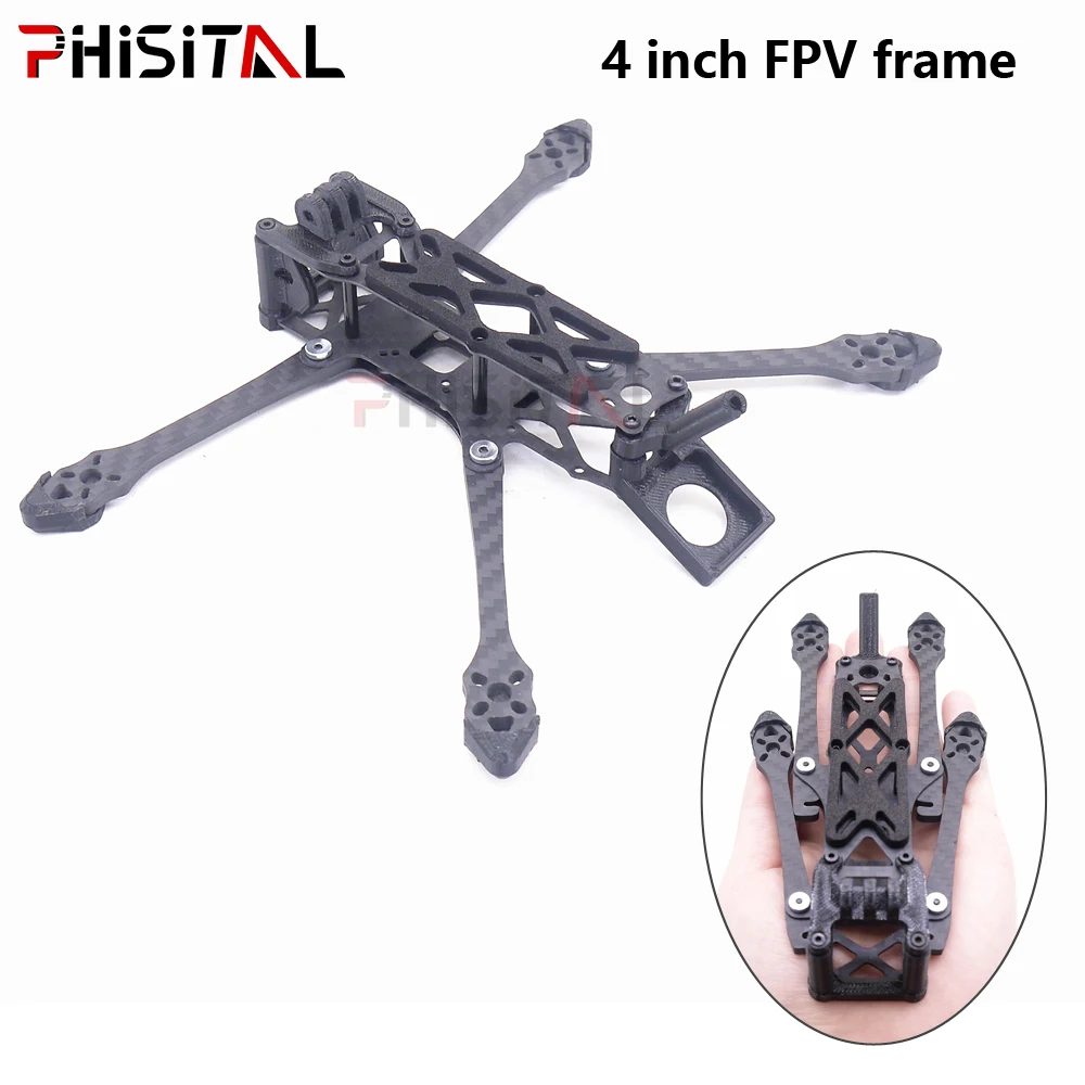 phisital Aries4 4-inch frame  foldable traversing aircraft frame FPV long-range aircraft long endurance Huafei GPS 3s-4S battery