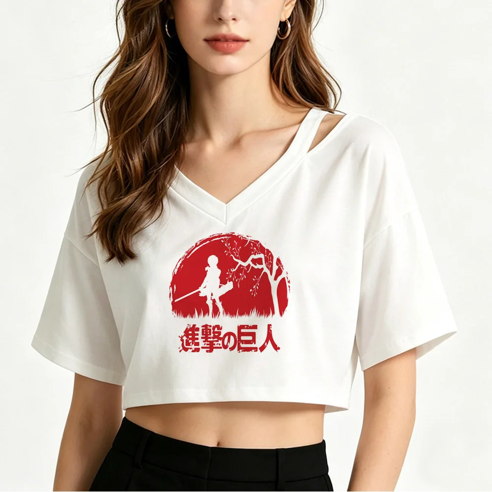 Attack on Titan cropped top teen meme cheap summer vintage cute t-shirt korean fashion alternative  meme emo dollette