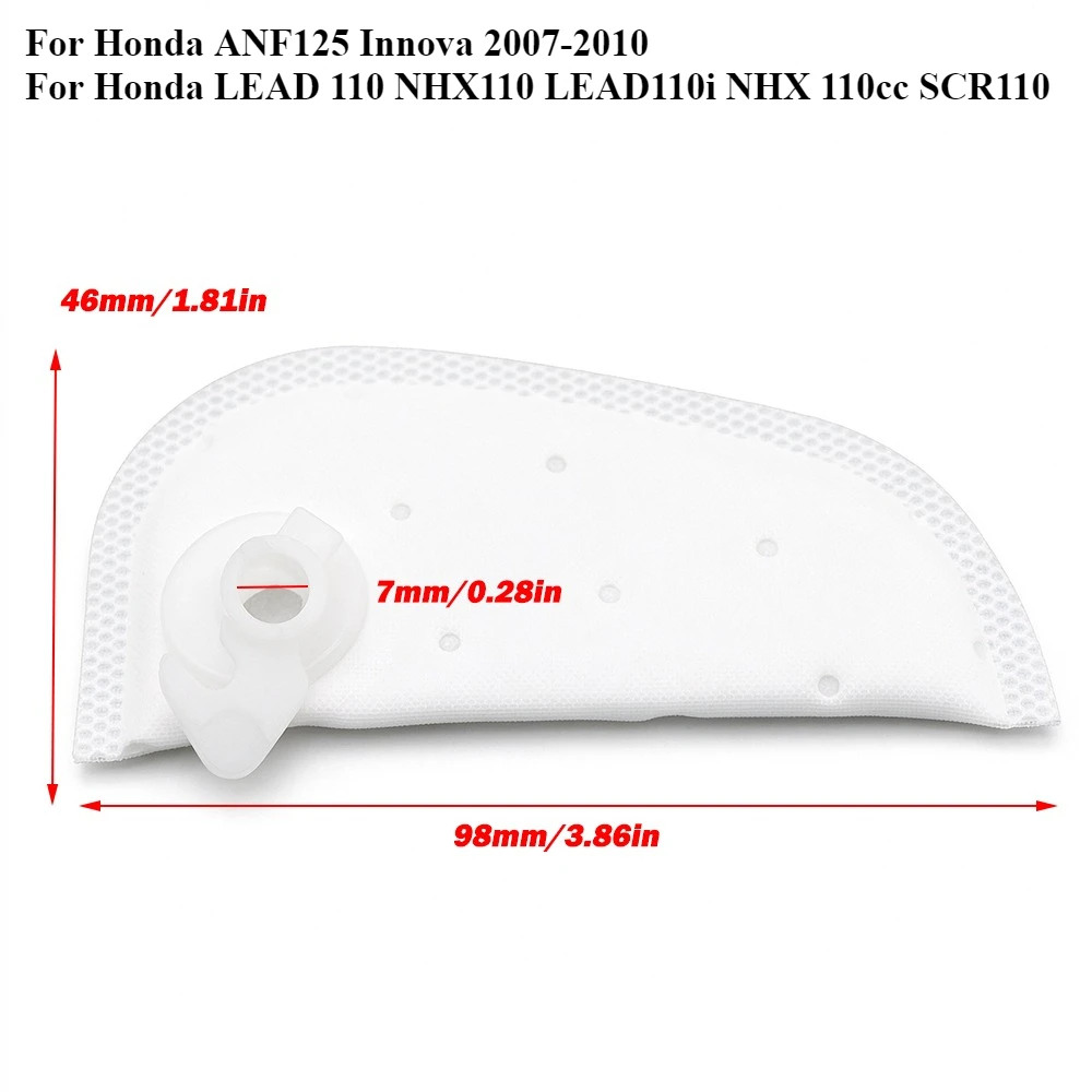 Motorcycle Fuel Pump Filter Strainer For Honda ANF125 Innova 2007-2010 LEAD 110 NHX110 LEAD110i NHX 110cc SCR110 16707-GFM-B20