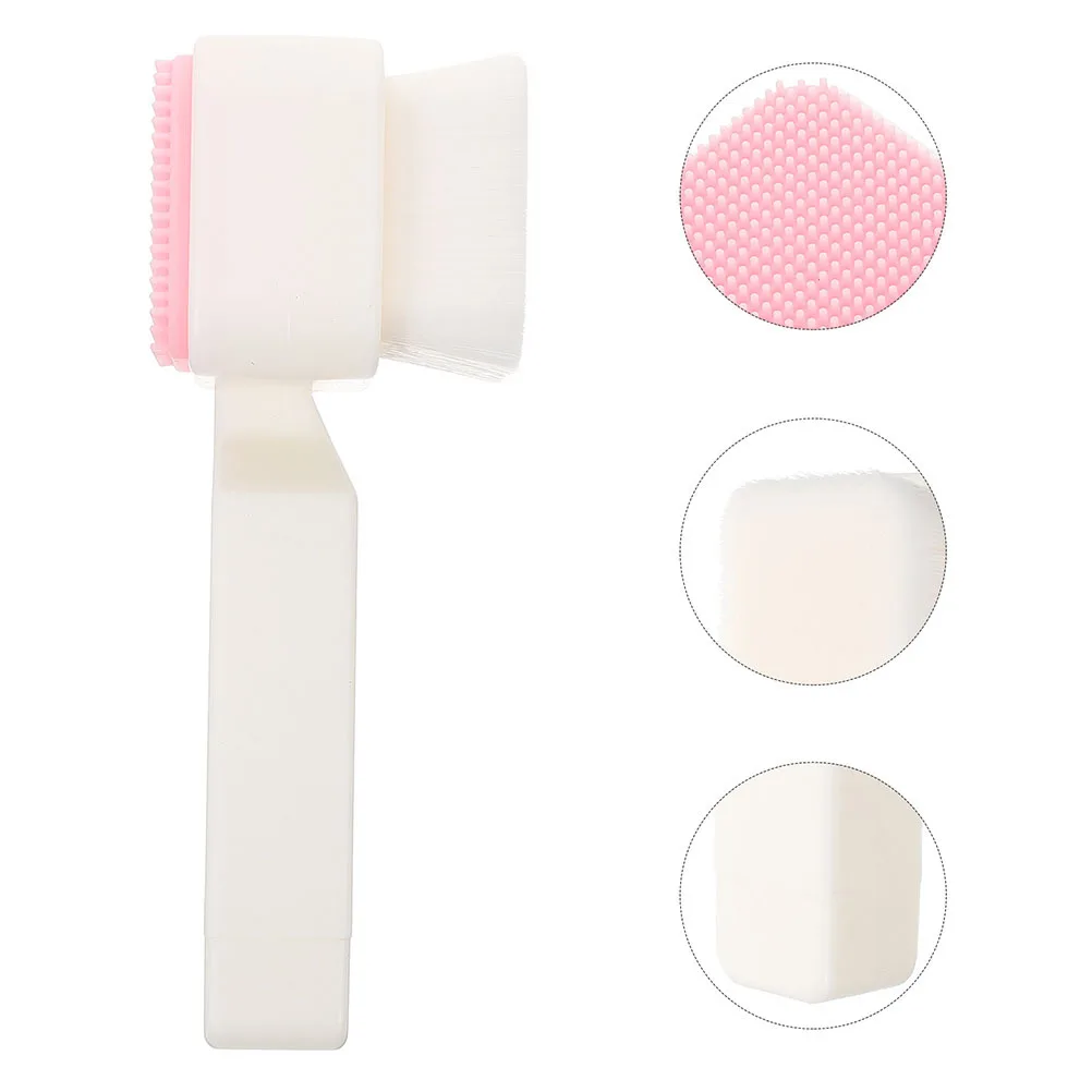 

2Pcs Silicone Facial Brush Double Sided Soft Face Washing Brush Deep Cleansing Tool for Brightening Skin Facial Cleansing Tool
