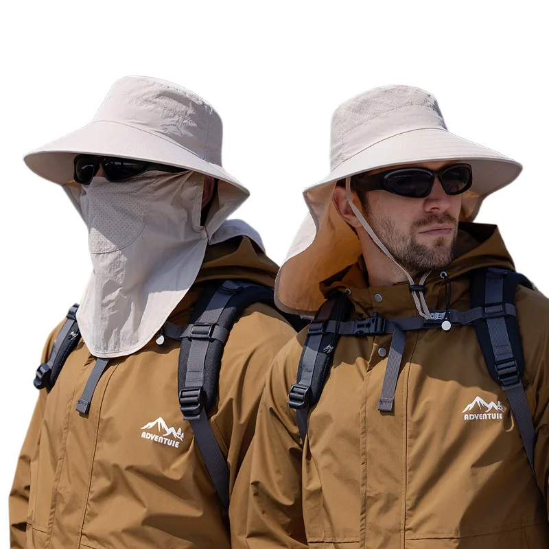 

Summer Fisherman Hat with Neck Cover Anti UV Sun Protection Visor Cap Summer Wide Brim Shawl Sun Hat For Men Women Bucket Hat