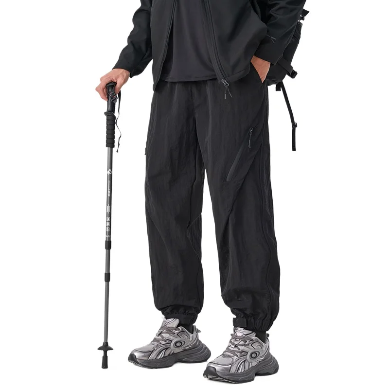 Summer Waterproof Assault Pants for Men Loose Fitting Foot Binding Breathable Quick Drying Casual Spring Summer Autumn Three Sea