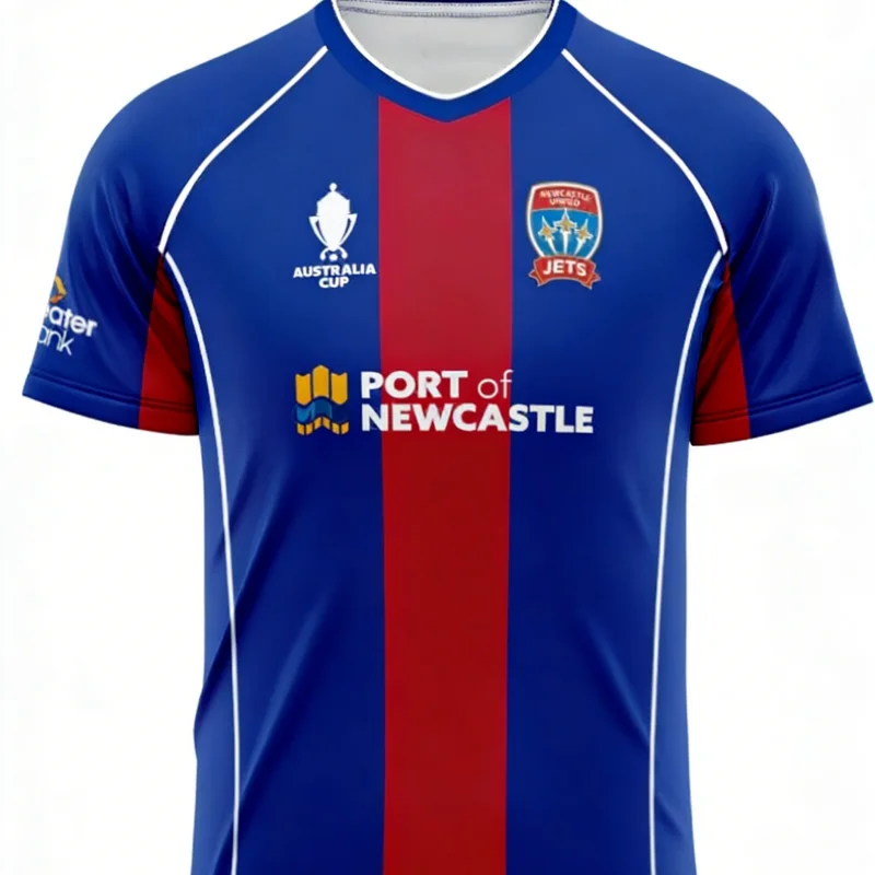 Newcastle Jets A-League Football Jersey Adultchildren's Quick Drying T-shirt Y2K Top Suitable for Daily Family Kids Tees Fashion