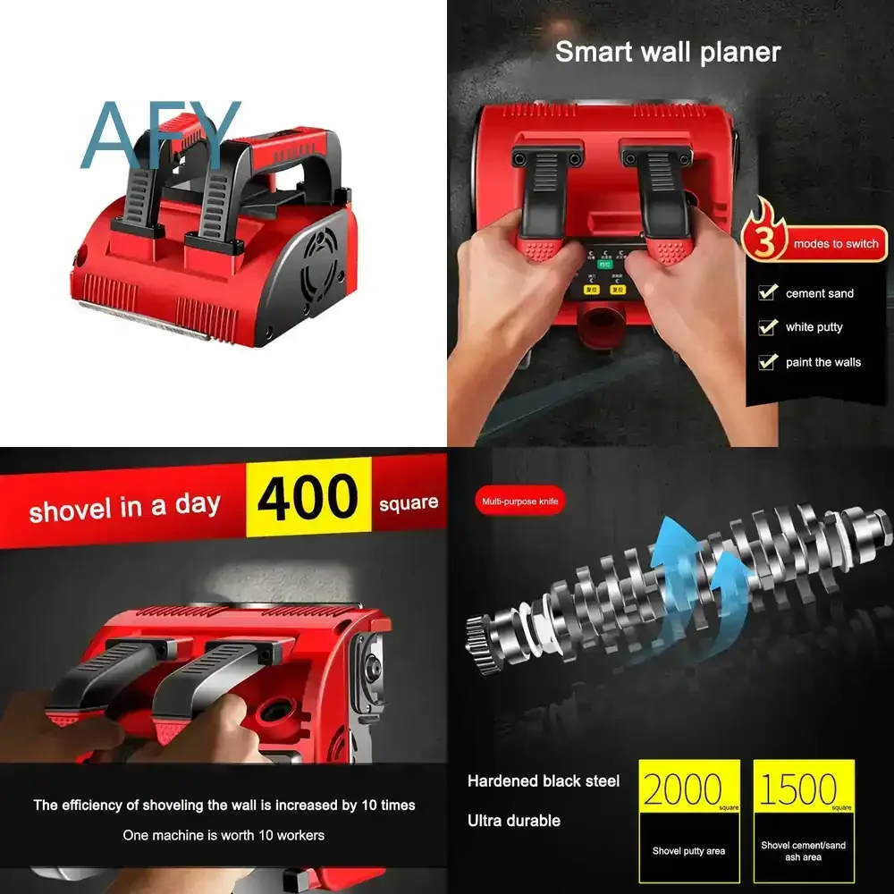 Electric Wall Planer for Small Spaces for Plastering Walls for Renovation for Drywall Sanding for Concrete Smoothing for DIY