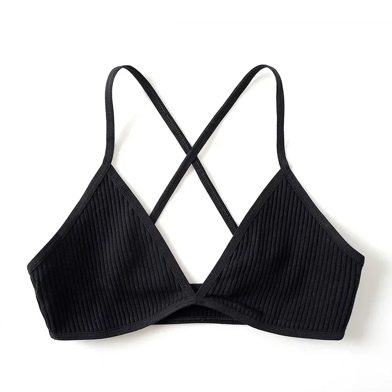 Seamless Deep-V Bra Lingerie Seamless Triangle Thin Bralette Back Tops Breathable Plunge Tube Vest Top Sexy Female Underwears