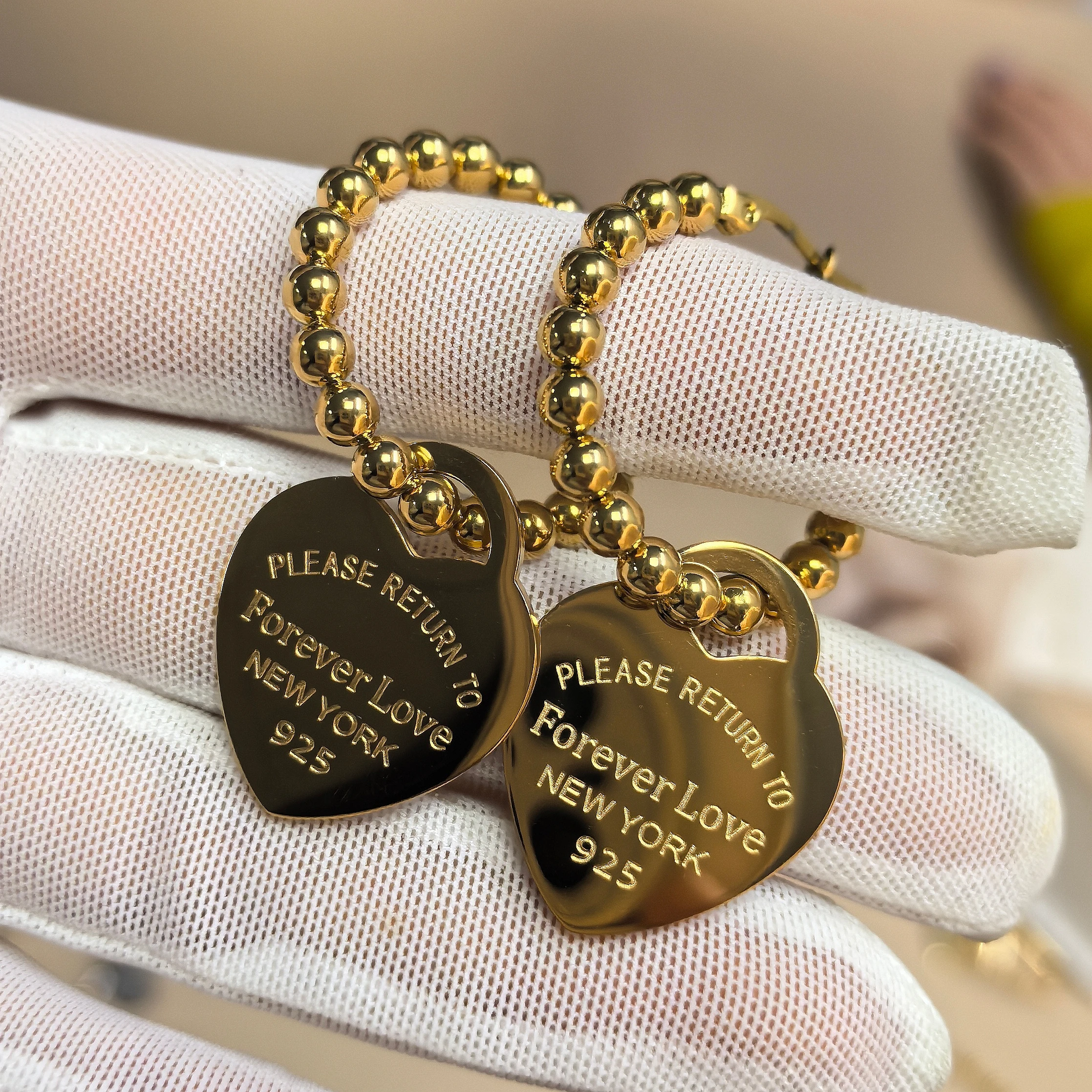 أقراط عالية الجودة على شكل قلب أقراط نسائية ذهبية اللون من الفولاذ المقاوم للصدأ إكسسوارات مجوهرات عتيقة هدايا بالجملة