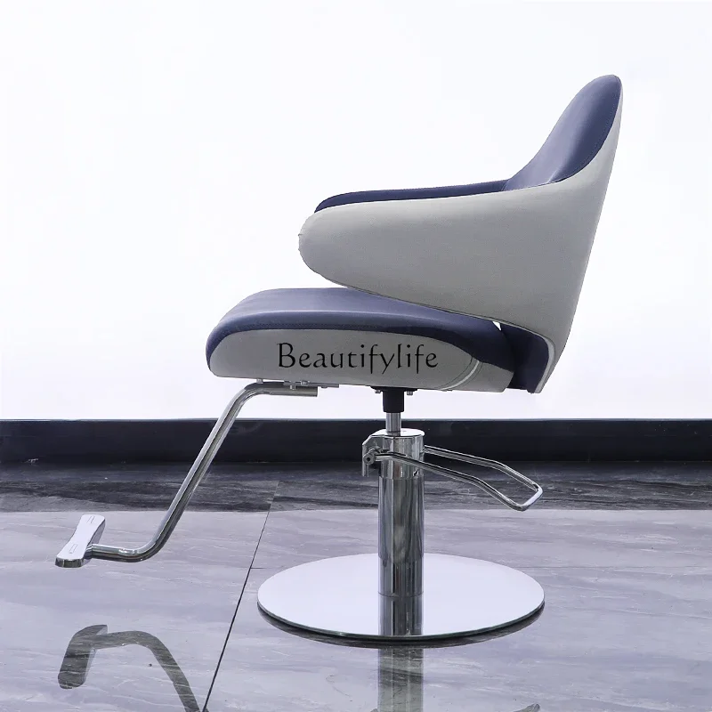 Chaise de salon de coiffure en acier inoxydable, siège haut de gamme pour la coupe et la embaudes cheveux