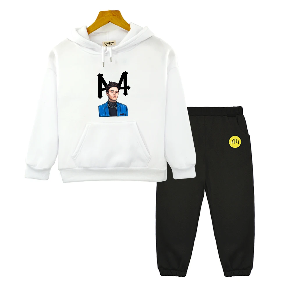 

А4 Мерч Girl Clothing Set Merch A4 Gelik Lamba Boy Graphic Kids Pullover Hoodies Suit Sweatshirts Tops+pants 2pcs Boys Clothes