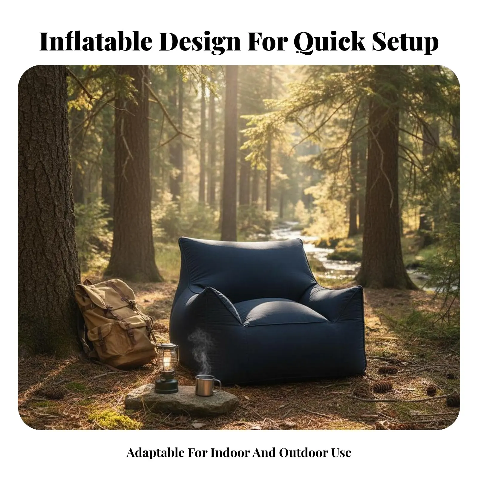 

Надувной диван-шезлонг, складное кресло, из парашютной ткани, портативное, для кемпинга, дома, эргономичное, легко хранить