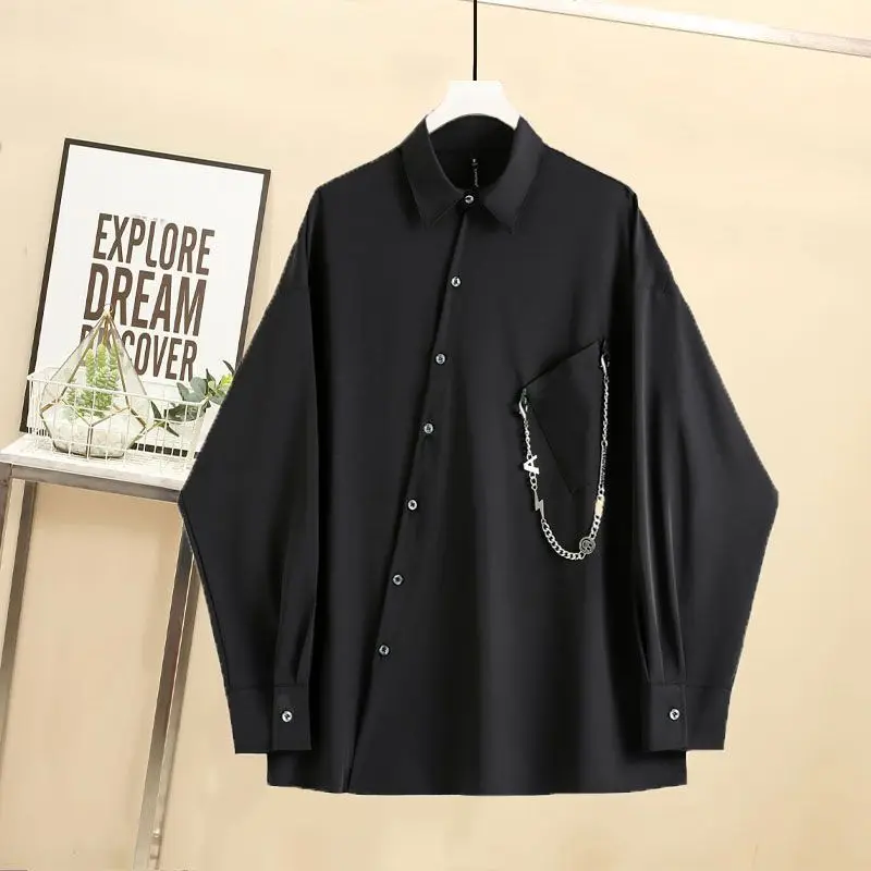 Spring and Autumn Unisex Set Korean Version Loose Long Sleeved Shirt+handsome Casual Age Reducing Work Pants Two-piece Set