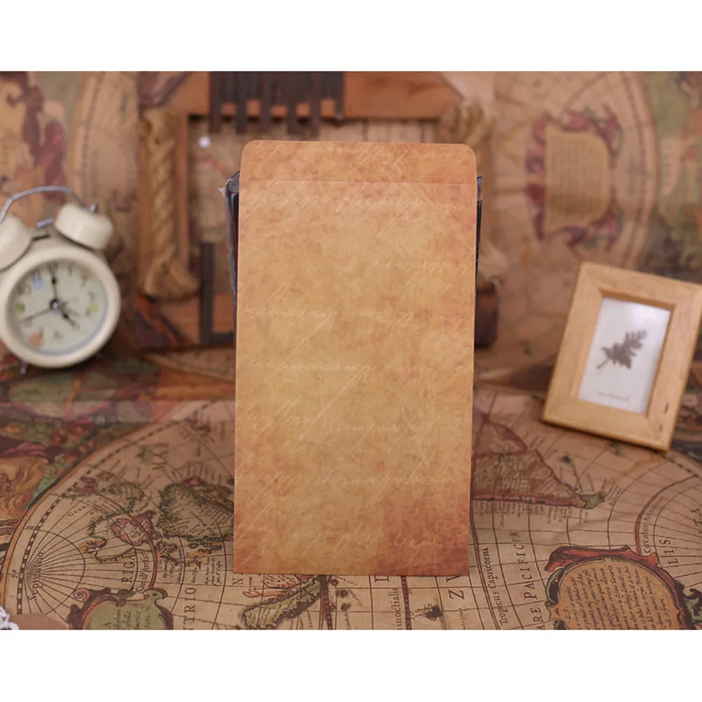 

10Pcs Brown Kraft Paper Envelopes Retro Vintage Style Storage Envelopes for Postcards Checks Gifts and Small Items