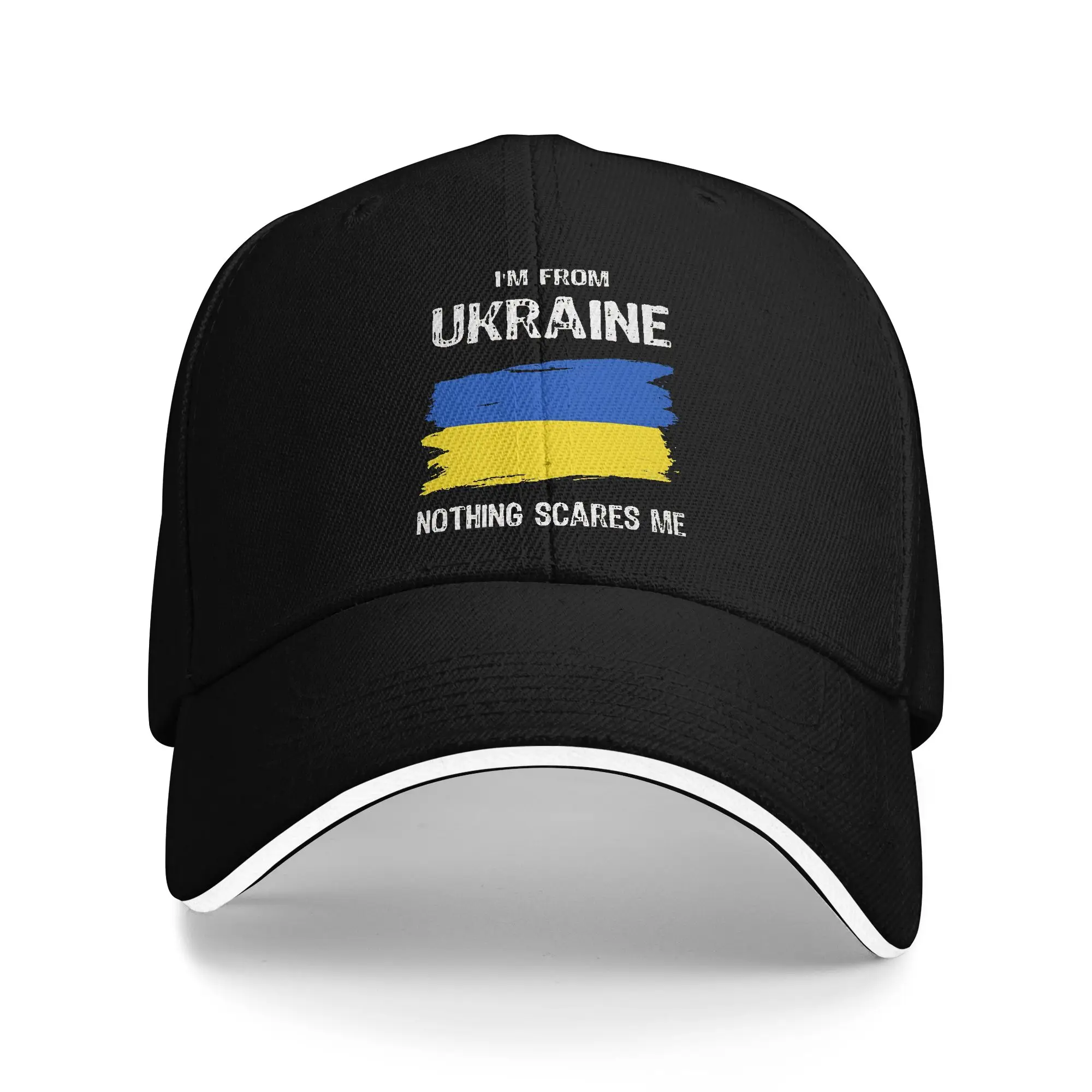 I Am From Ukraine Nothing Scares Me Casual Baseball Cap Summer  Trucker Hat Running Hippie Hip Hop Hats y2k Cool Baseball Caps