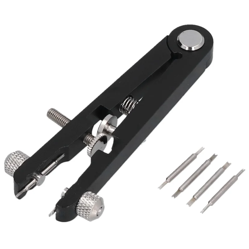 V Shape Plier Pin Strap Band Remover Removal Tool Set Kit Watch Spring Bar Tweezer For Repair Black