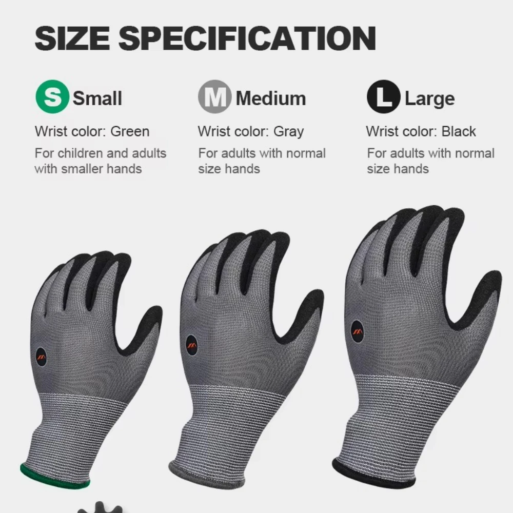 JIMIHOME JM-W606/W607/W608 Бытовые садовые перчатки Нитриловые противоскользящие для ежедневной работы с сенсорным экраном