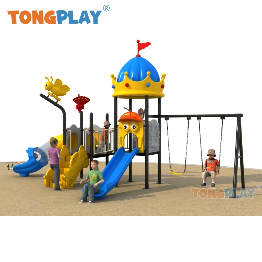 

Tong play factory direct sales large new fantasy castle series plastic kid park lawn slide equipment children outdoor playground