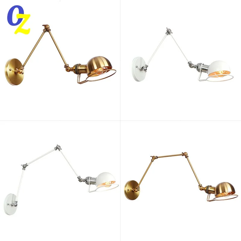 

Ретро светодиодный скандинавский лофт, промышленный регулируемый длинный поворотный кронштейн, настенный светильник, винтажная лампа Эдисона, палочка, светильники, бра