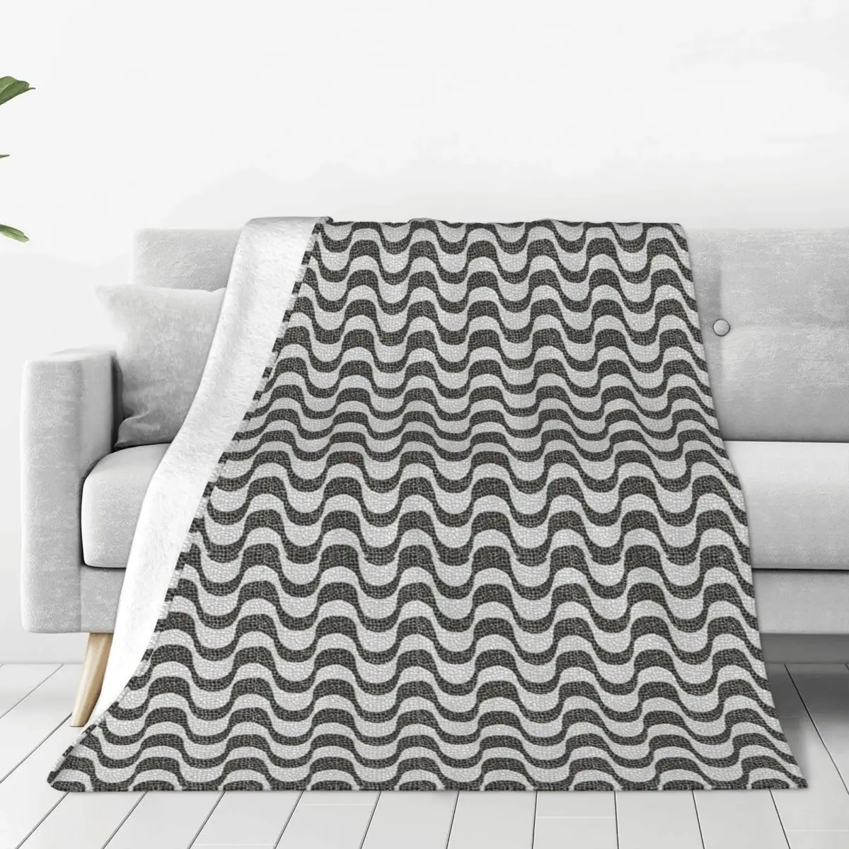 Copacabana Beach Sidewalk Rio De Janeiro Blanket Fleece Sofa Throw Blankets For Home Bedroom Outdoor Throws Bedspread Quilt