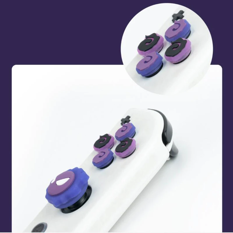 Luminoso Silicone morbido D-pad pulsante croce ABXY Key Sticker custodia in pelle per Nintendo Switch Oled Joy-con Thumb Stick Grip Cap Cover