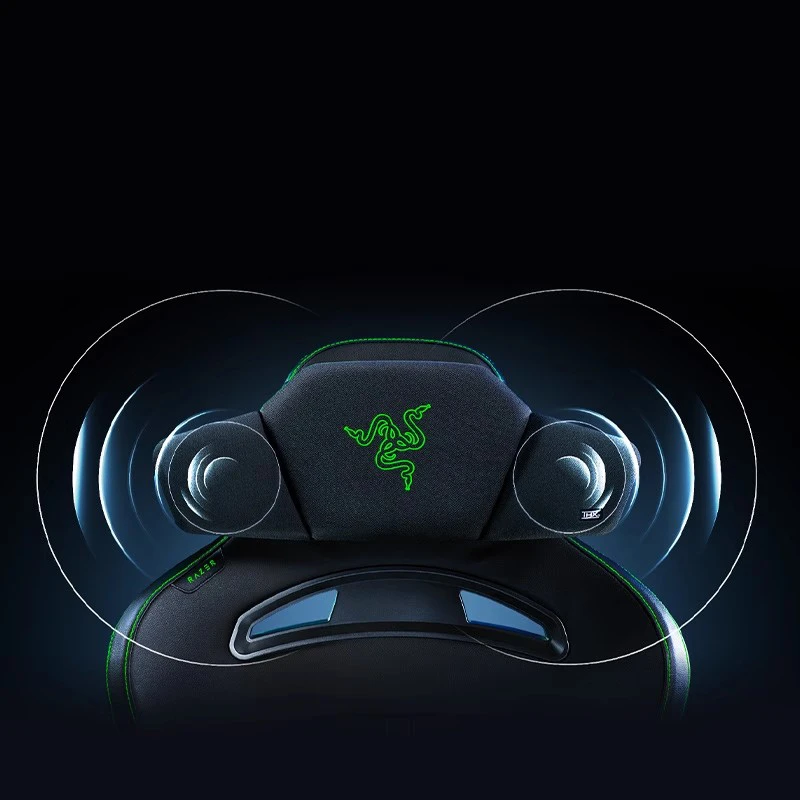 Bezprzewodowa poduszka pod głowę Razer Clio Zintegrowane podwójne głośniki Near-Field - wiele ustawień audio - THX ®   Obsługa dźwięku przestrzennego