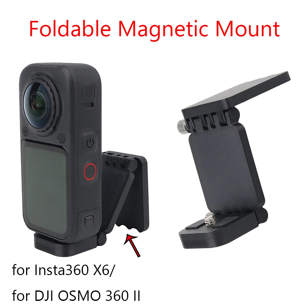 Foldable Magnetic Mount Multi-angle Mount Suction Mount Hand Grip Bracket Camera Holder for Insta360 X6/for DJI OSMO 360 II