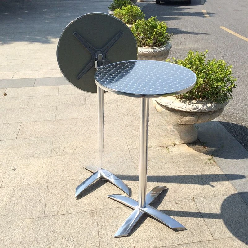 Anti-rust Steel Folding High , Cocktail Bar , Durable Aluminum Feet, Easy to Clean, Stacked Bar Round Table