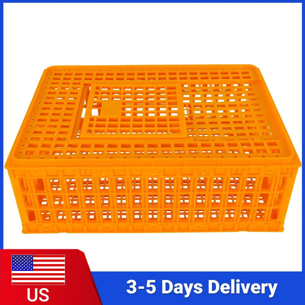 

Коробки для перевозки кур с выдвижной дверцей для уток, кур, голубей, 29.5x21.6x10.6 дюймов, штабелируемые, 6 шт. (доставка в картонной упаковке)