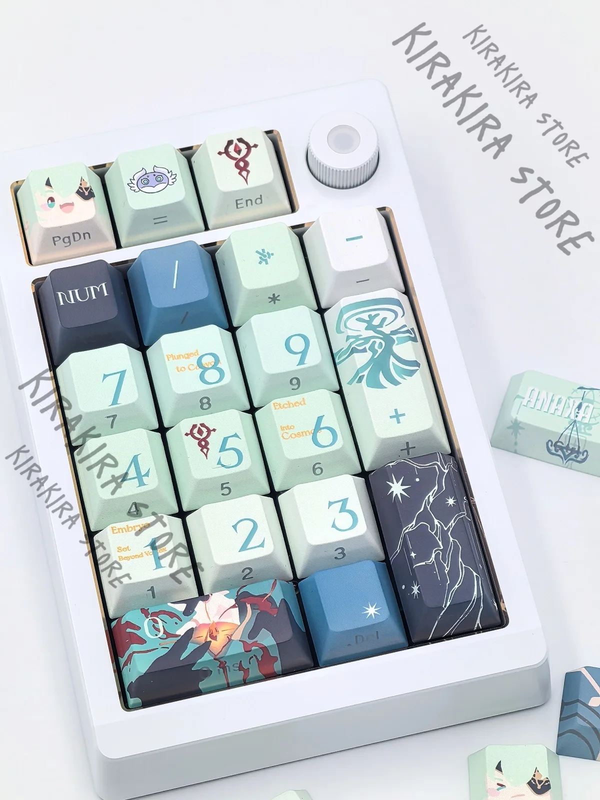 Honkai: Star Rail Anaxa Keycap Мультфильм Аниме Косплей Kforce Колпачки для клавиш Механическая клавиатура Коллекционное издание персонажа