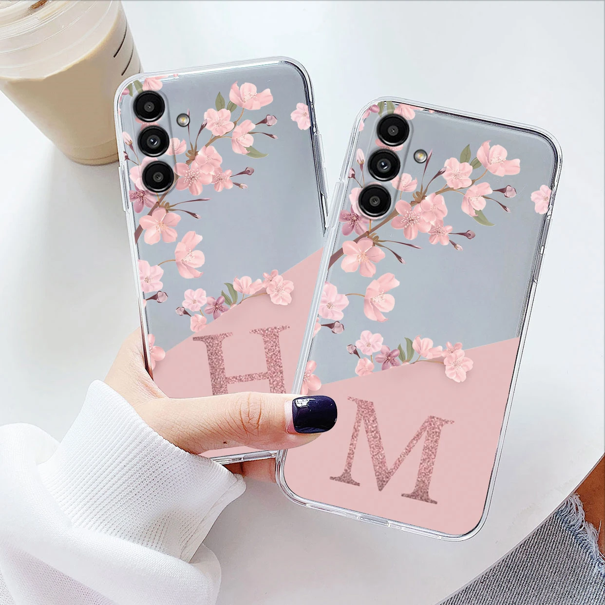 For Samsung A34 5G Case Soft Slim Luxury A-Z Letters Back Cover Shockproof Fundas Clear Bags Bumper For Samsung Galaxy A 34 5G