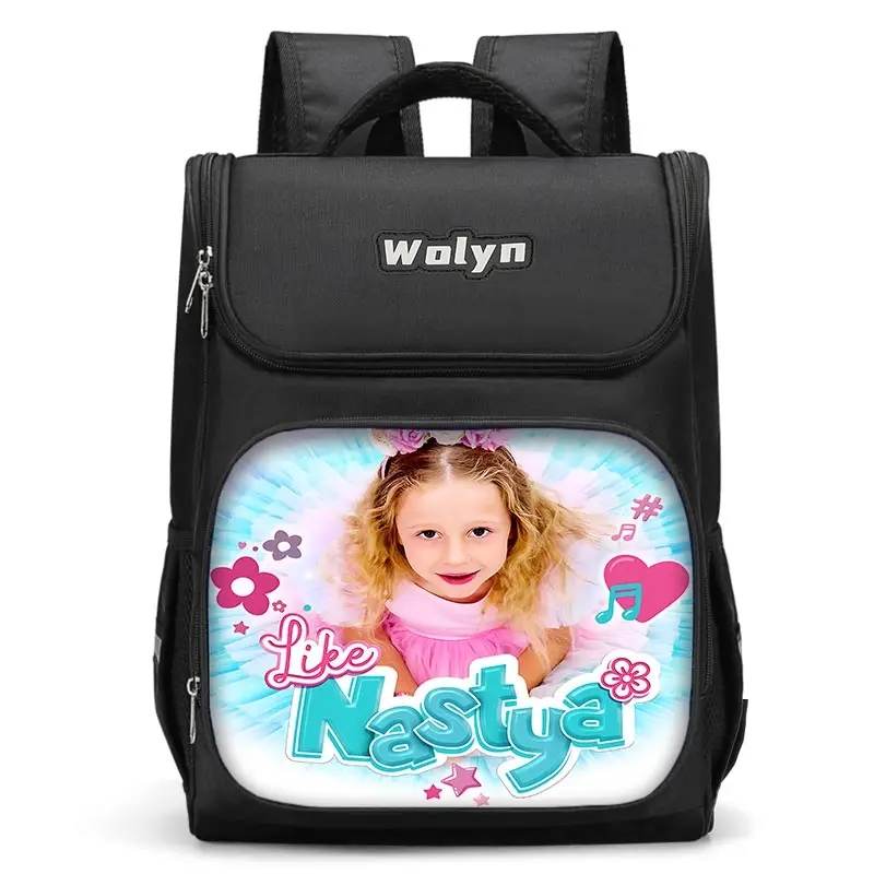 Like Nastya Large Child Backpack Boy Girls School Bag For Men Women Traveling Backpack Durable and Multi Compartmen