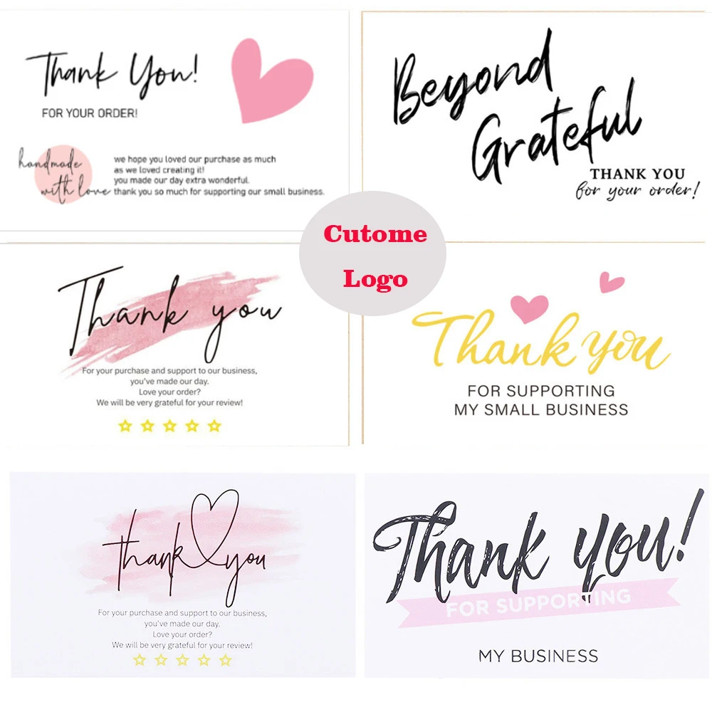 주문 카드 맞춤 감사, 소기업 선물 포장 장식 라벨, 소셜 팔로우 카, 이름 카드 쓰기