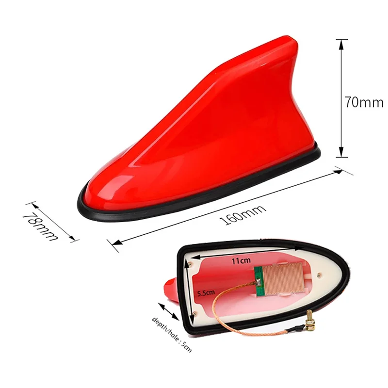 Autodach Haifisch flosse Antenne Topper Ersatz Autoradio FM Antenne Signal dekorativ für BMW/Honda/Toyota/VW/Kia/Nissan