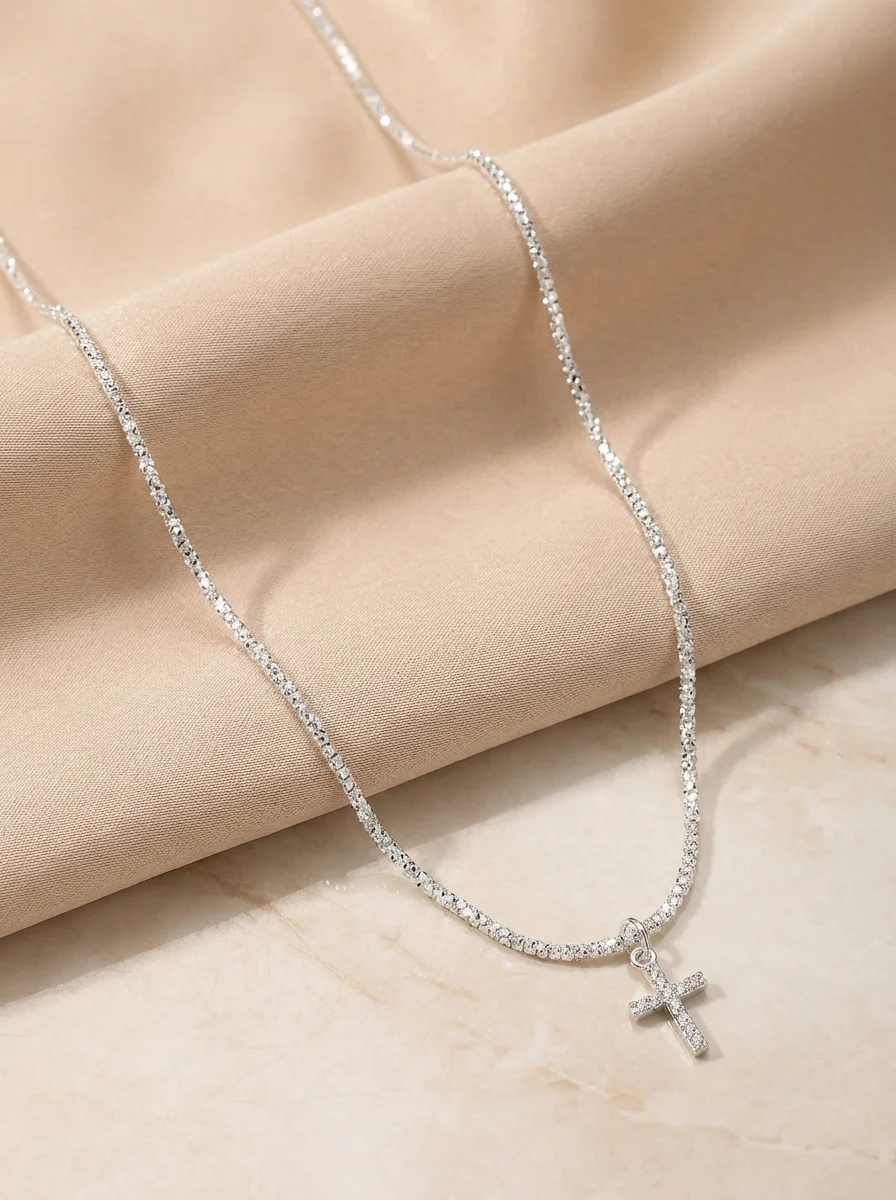 قلادة سترة متقاطعة من حجر الراين على طراز فاسق للنساء، سلسلة ترقوة فاخرة وبسيطة متعددة الاستخدامات.