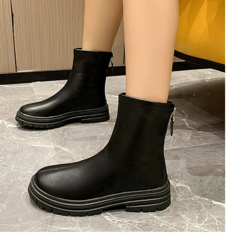 

2024 The New Keep Warm Thick Sole Women's Boots Plush Snow Boots Winter Luxury Women Boots Keep Warm Shoes Zapatos De Mujer