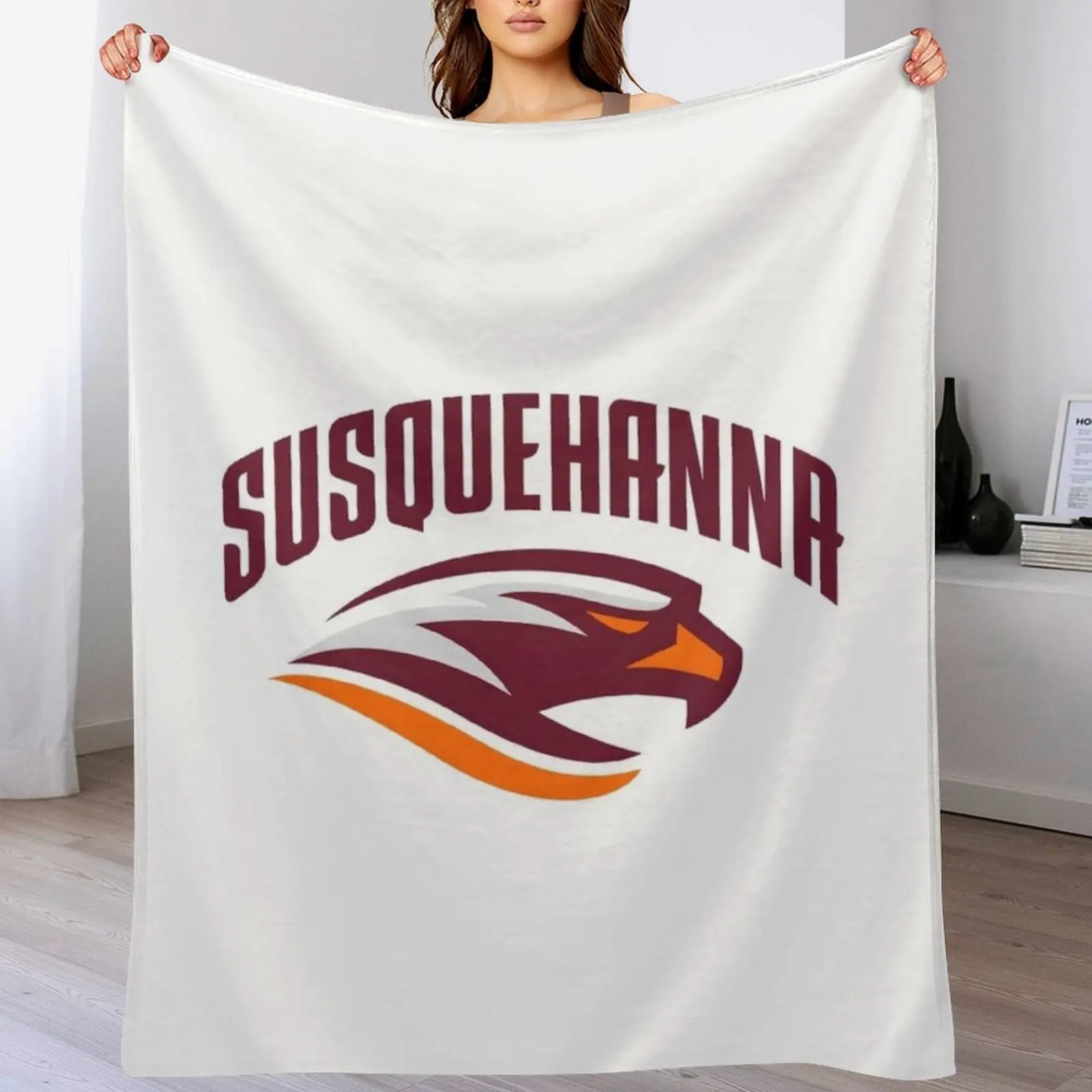 

Susquehanna River Hawks Logo Throw Blanket for sofa For Decorative Sofa Moving Blankets