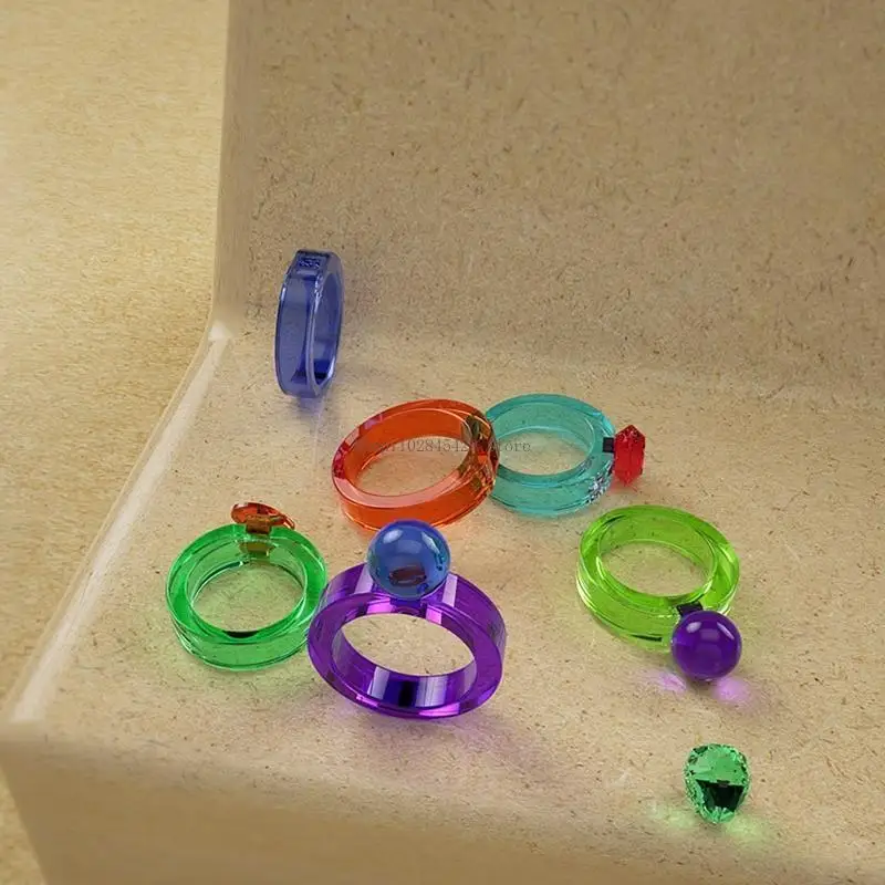 

Diy Crystal Epoxy Resin Abrasive Homemade Diamond Face Ring Silicone Mould