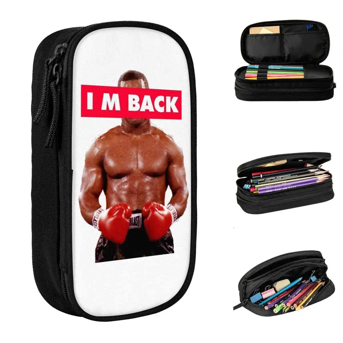 TYSONs I M BACK Merch Pencil Case Large-capacity For School boxing king  Box Birthday Gift