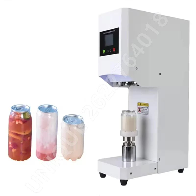 

Electric Commercial Automatic Tin Can Sealing Machine Soda Sealer Cup Body Rotation Aluminum Beer Bottles Pet Jar Cans Seamers