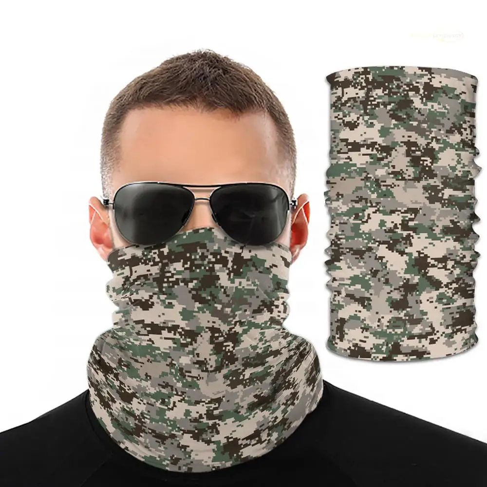 Camuflaje deportes senderismo ciclismo pesca cubierta de cuello Bandana sin costuras para hombre diadema para mujer pasamontañas tubo máscara facial bufanda