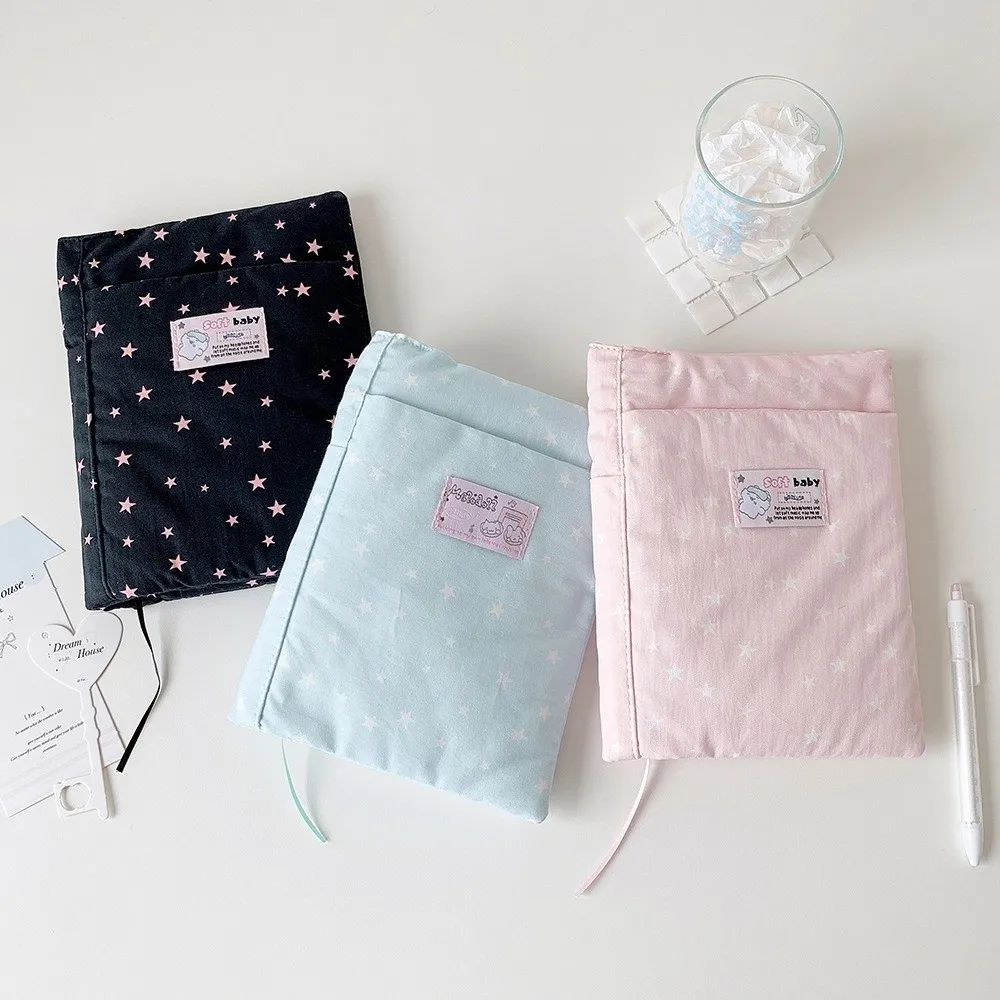 Picture 3: Cute Star Print Book Sleeve Portable Notebook Storage Pouch Notebook Cover Students