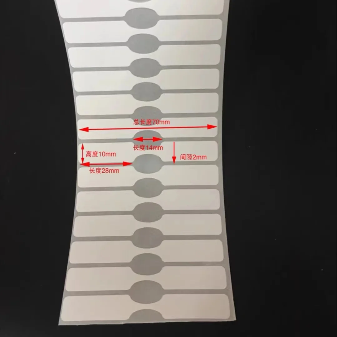 Barbell jewelry label 70x10/12 76x25mm Blank Jewelry Price Tag Printing paper Jewelry Display barcode sticker thermal transfer