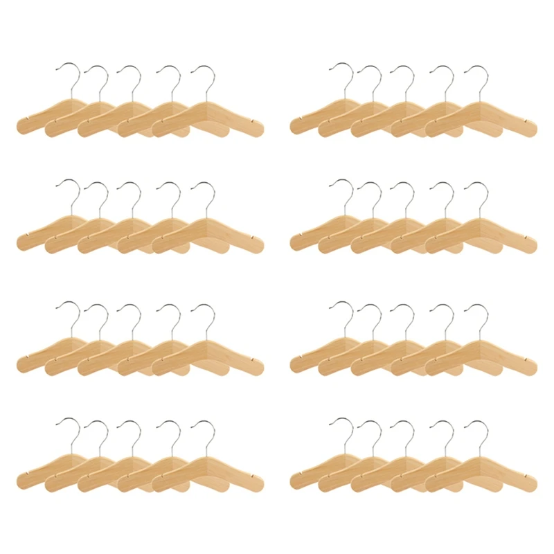 

Wooden Baby Hangers,Kids Hangers,Notched Shoulder Design For Children Clothes,Decoration Hanger,40 Pack,Small