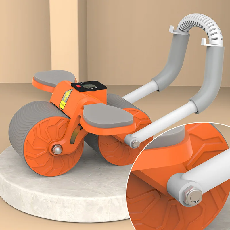 Digital Timing Workout Roller Wheels Automatic Rebound with Elbow Support and Knee Pad